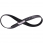 Preview: Reversible calfskin belt in gray and black